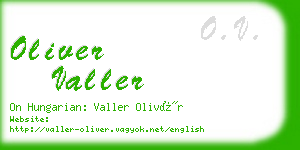 oliver valler business card